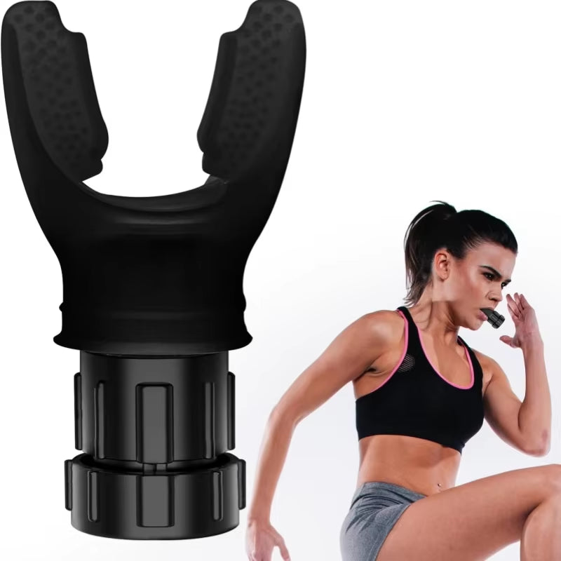 Portable Adjustable Resistance Breathing Trainer - Silicone Fitness Exercise Device for Enhanced Lung Capacity