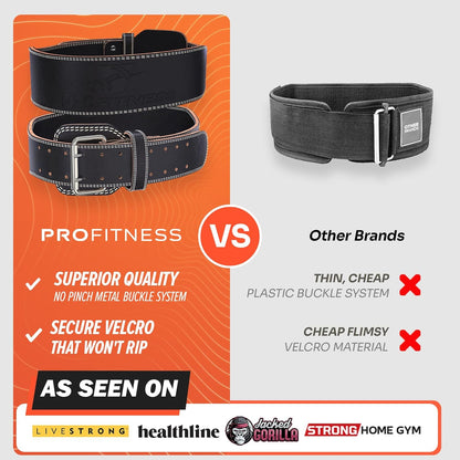 Weight Lifting Belt for Men & Women - Premium 4" Wide Weight Belt for Men & Women Functional Fitness - Squat Belts for Men & Women Back Support, Deadlift & Powerlifting